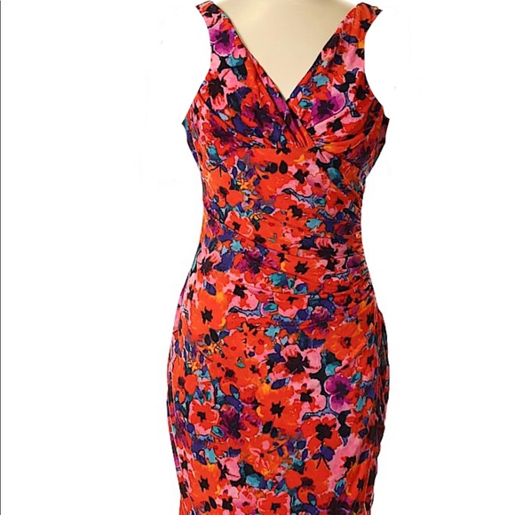 Evan Picone Dresses & Skirts - Evan picone orange floral dress size 16